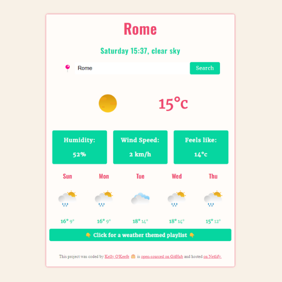 Weather app preview